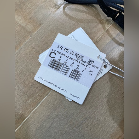 LA PERLA Paisley Embroidered Demi Padded Bra 34C - Picture 7 of 12